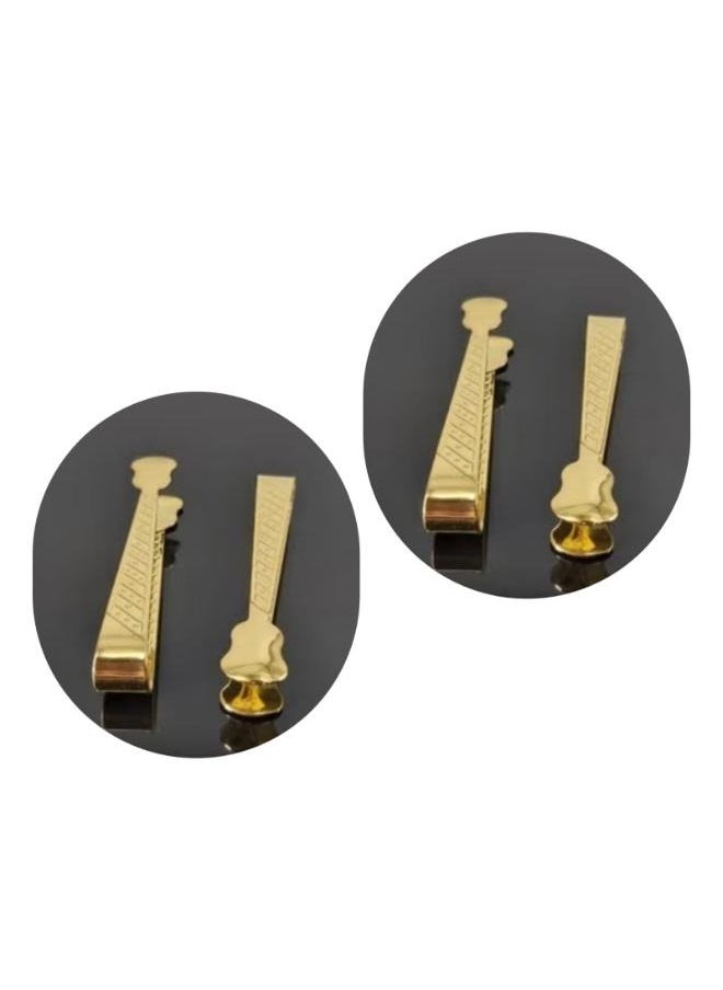 Generic Golden Charcoal Tweezers For Incense 4 Pieces 