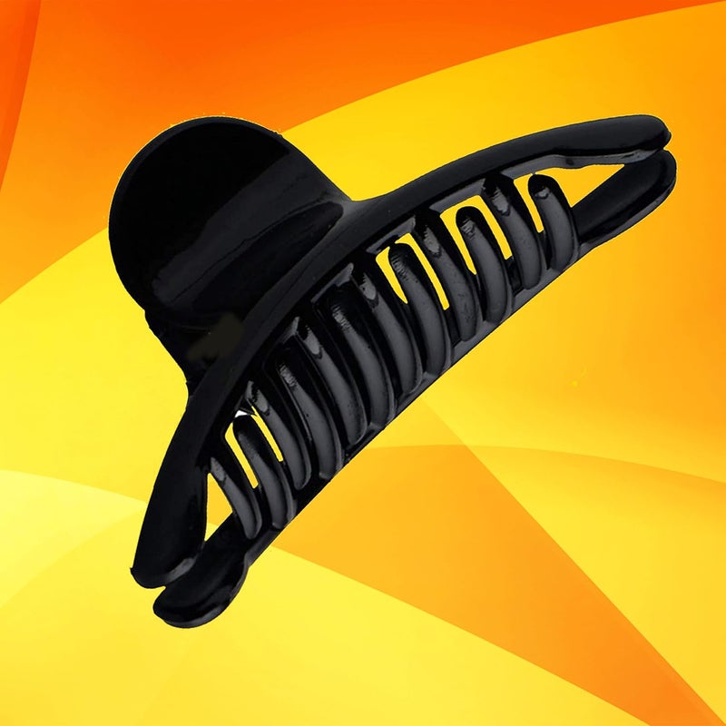 BIRDWARE Medium-Size Black Color Imported Acrylic Material Stone Butterfly Hair Clips For Women (Pack of 6 Pc, Black Colour) | Hair Clutchers | Hair Clip - Image 2