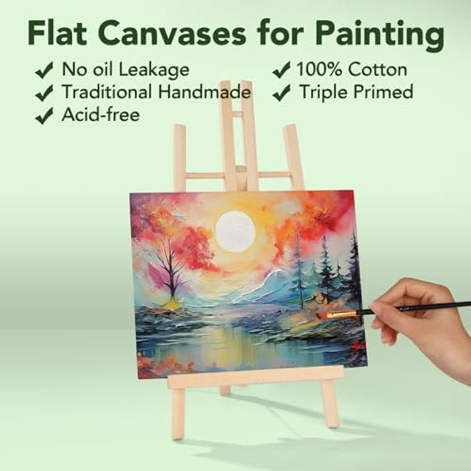 ESRICH Canvases for Painting 8x10 Inch, 42 Pack Blank Painting Canvas Boards for Painting Supplies-Cotton Canvas Panels Acid-Free Primed for Oil Paint,Watercolor, Acrylic Paint, Gouache and Tempera. - Image 3