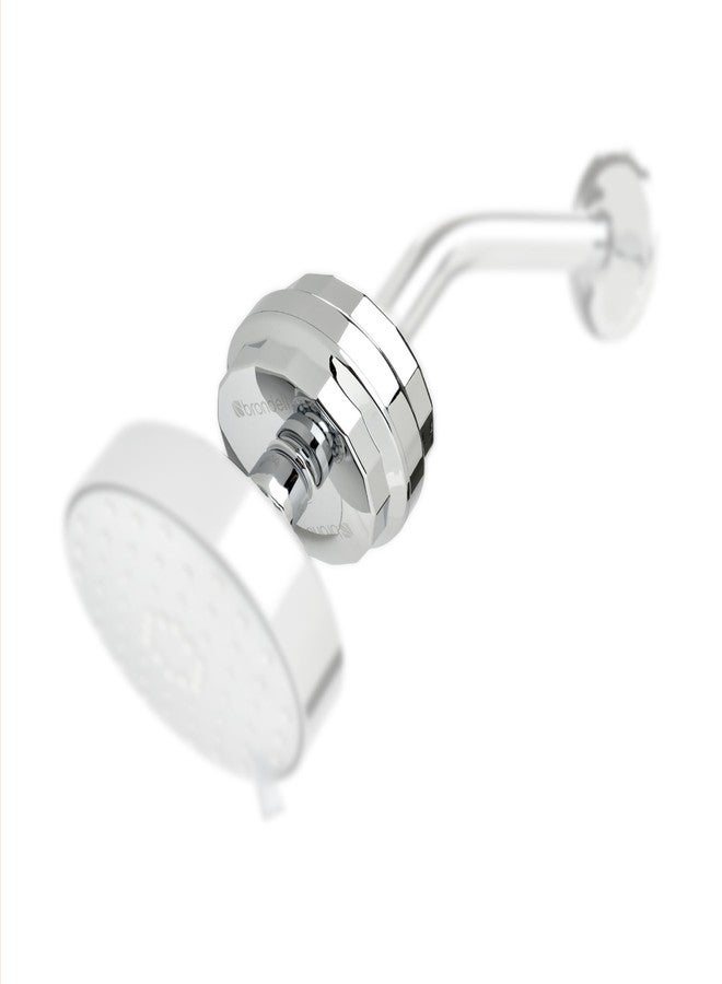 Brondell Shower Filter VivaSpring, Compact Polished Chrome - High Output, 100% High-Purity KDF Filtration, With FF-30 Filter Cartridge, Filtered Shower Water for Healthier Skin & Hair - Image 1