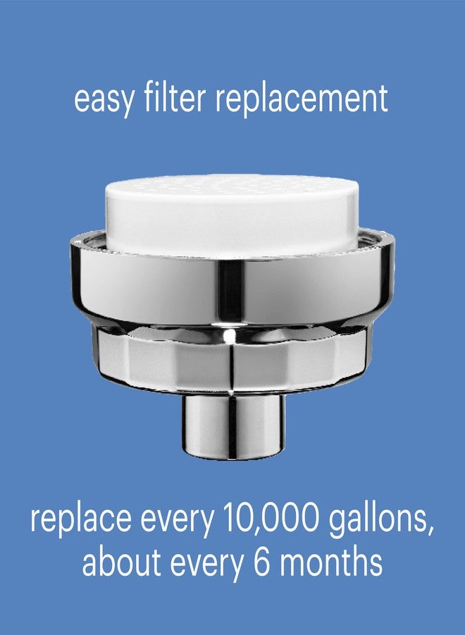 Brondell Shower Filter VivaSpring, Compact Polished Chrome - High Output, 100% High-Purity KDF Filtration, With FF-30 Filter Cartridge, Filtered Shower Water for Healthier Skin & Hair - Image 4