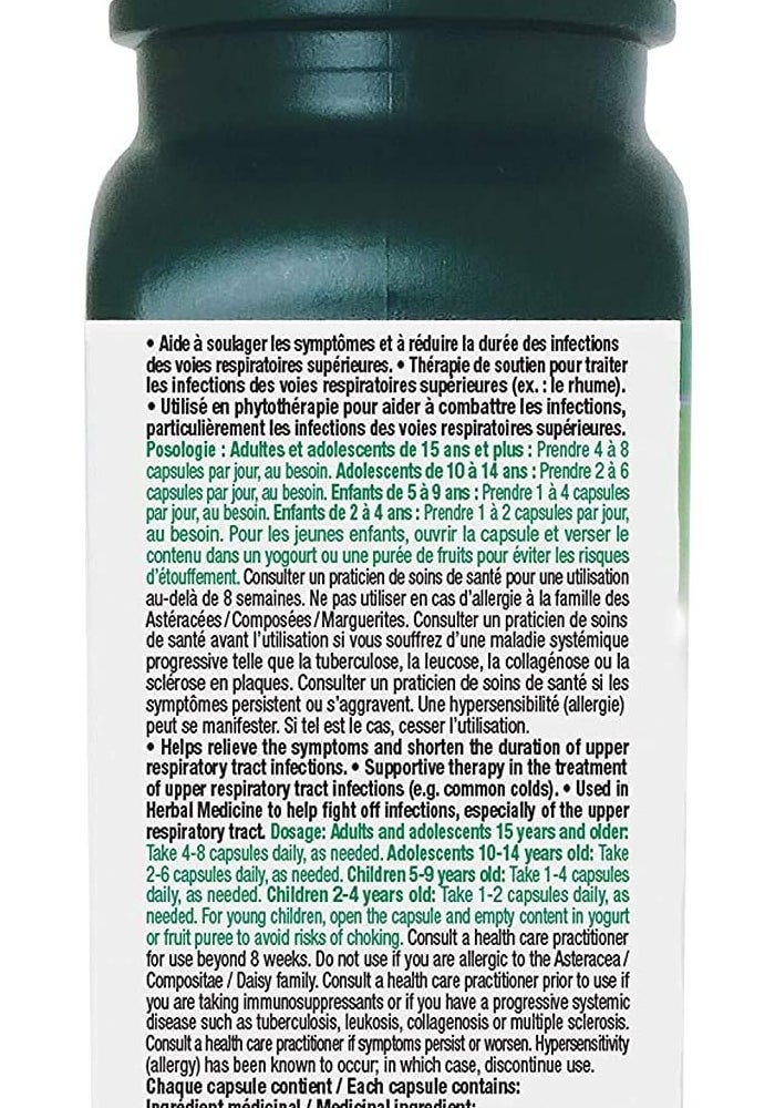 Adrien Gagnon Echinacea 270mg Capsules for Cold Relief - 100 Count - Image 1