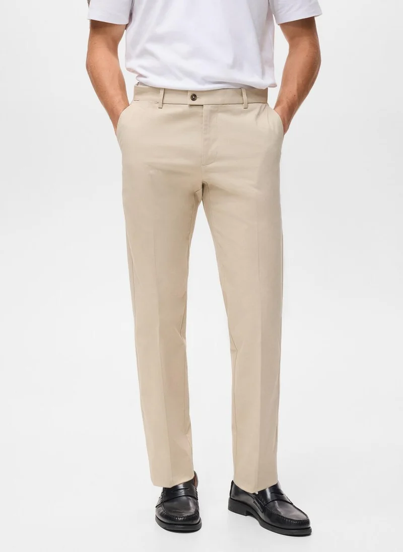 مانجو مان Regular-fit cotton trousers