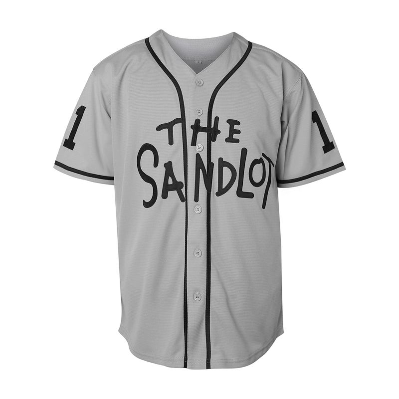 JKNAKN The Sandlot Benny The Jet Rodriguez Michael Squints Palledorous Alan Yeah-Yeah McClennan Bel Air 3D Print Baseball Jersey (XXX-Large, 11-Grey) - Image 2