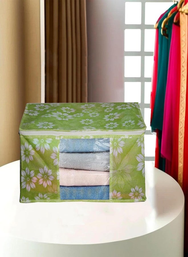 SHAPING FABRIC طقم غطاء ساري من قماش التشكيل، قطعة واحدة، منظم ملابس من قماش غير منسوج للخزانة مع نافذة شفافة وحقيبة تخزين ملابس بسحاب مزدوج، غطاء ملابس SF_XL_SC_CC_XPID1598426731598661 - Image 1
