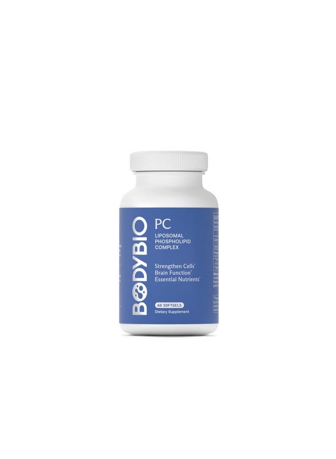 BodyBio PC - Phosphatidylcholine for Mental Clarity, Healthy Aging, Cellular Repair, and Gentle Daily Detoxification - 60 Softgels - Image 1