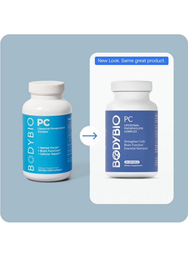 BodyBio PC - Phosphatidylcholine for Mental Clarity, Healthy Aging, Cellular Repair, and Gentle Daily Detoxification - 60 Softgels - Image 5