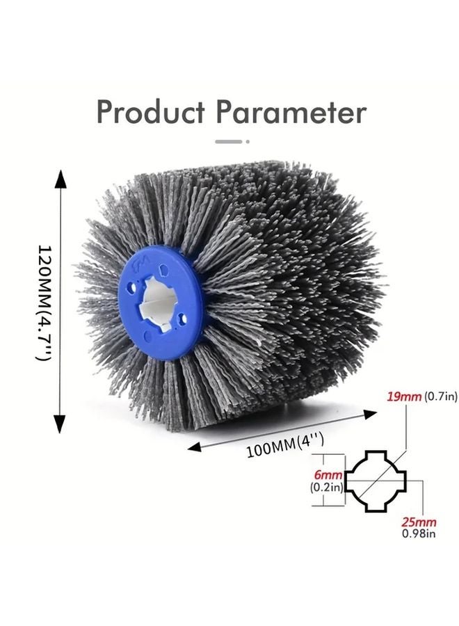 80 Mesh Polishing Brush Wheel For Wooden Floors Furniture Cork Surface Treatment - Image 1