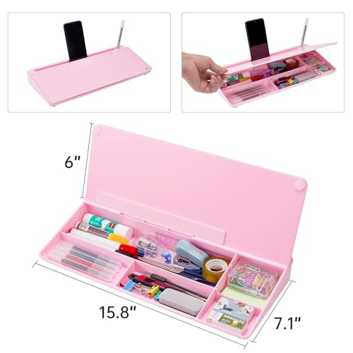 TSJ OFFICE Desktop Whiteboard Dry-Erase-Board - Computer Keyboard Stand White Board Surface Pad with Drawer, Desk Organizers with Accessories for Office, Home, School Supplies - Image 4