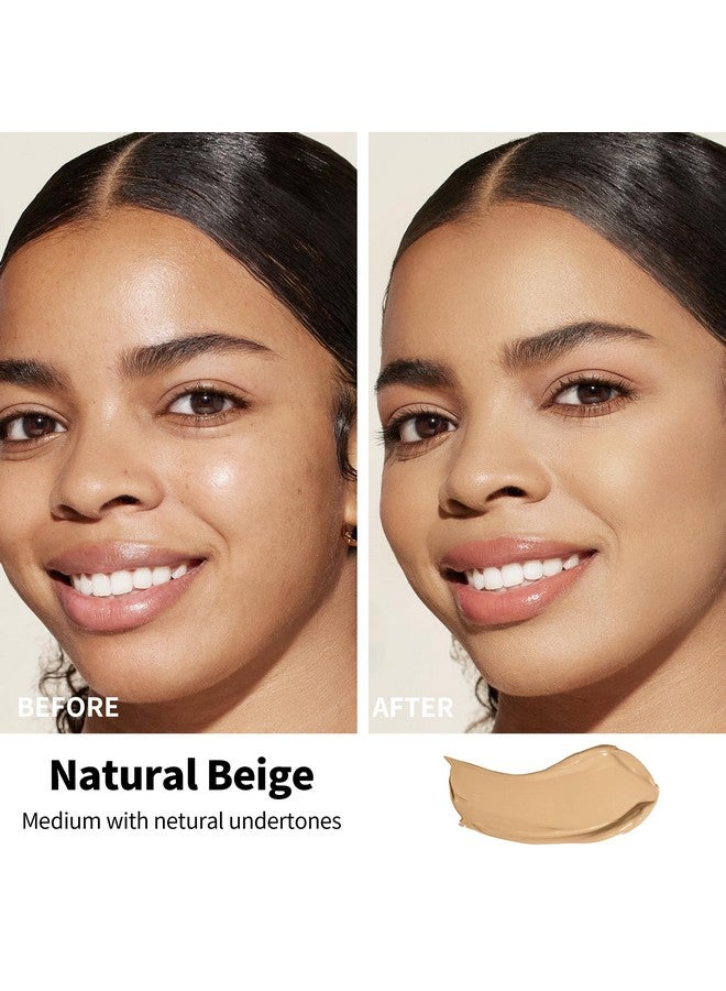 FV FV Waterproof Liquid Foundation with Matte Finish, Lightweight, Oil-Free, Natural Look Makeup for Combination & Oily Skin, Light to Medium Coverage,Natural Beige, 1 fl. oz. - Image 3