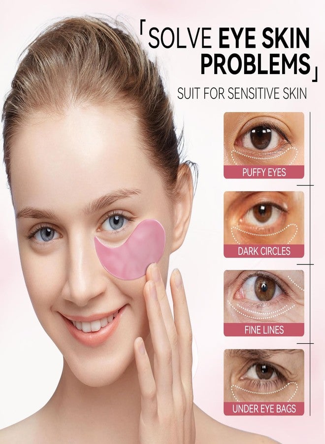 BREYLEE Pink Rose Eye Mask- 60 Pcs - Puffy Eyes and Dark Circles Treatments - Look Younger and Reduce Wrinkles and Fine Lines Undereye, Improve and Firm eye Skin - Pure Natural Material Extraction - Image 5