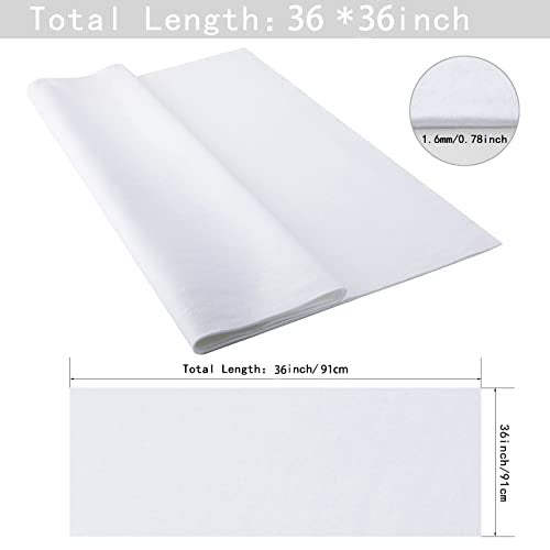 HaoFeijh White Felt Fabric 36 36 Inch Wide 16mmFabric Sheets Soft Woven Acrylic Craft Fabric for DIY Craft Work Sewing PatchworkCraft Felt - Image 3