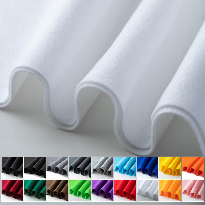 HaoFeijh White Felt Fabric 36 36 Inch Wide 16mmFabric Sheets Soft Woven Acrylic Craft Fabric for DIY Craft Work Sewing PatchworkCraft Felt - Image 2