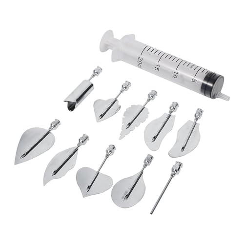 Jadeshay Gelatin Jelly Art Tools Set, Stainless Steel 3D Jelly Flower Pudding Cake Decorating DIY Kit for Creative Dessert Design (G) - Image 1