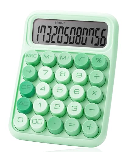Mr. Pen- Mechanical Switch Calculator, 12 Digits, Large LCD Display, Green Calculator Big Buttons - Image 1