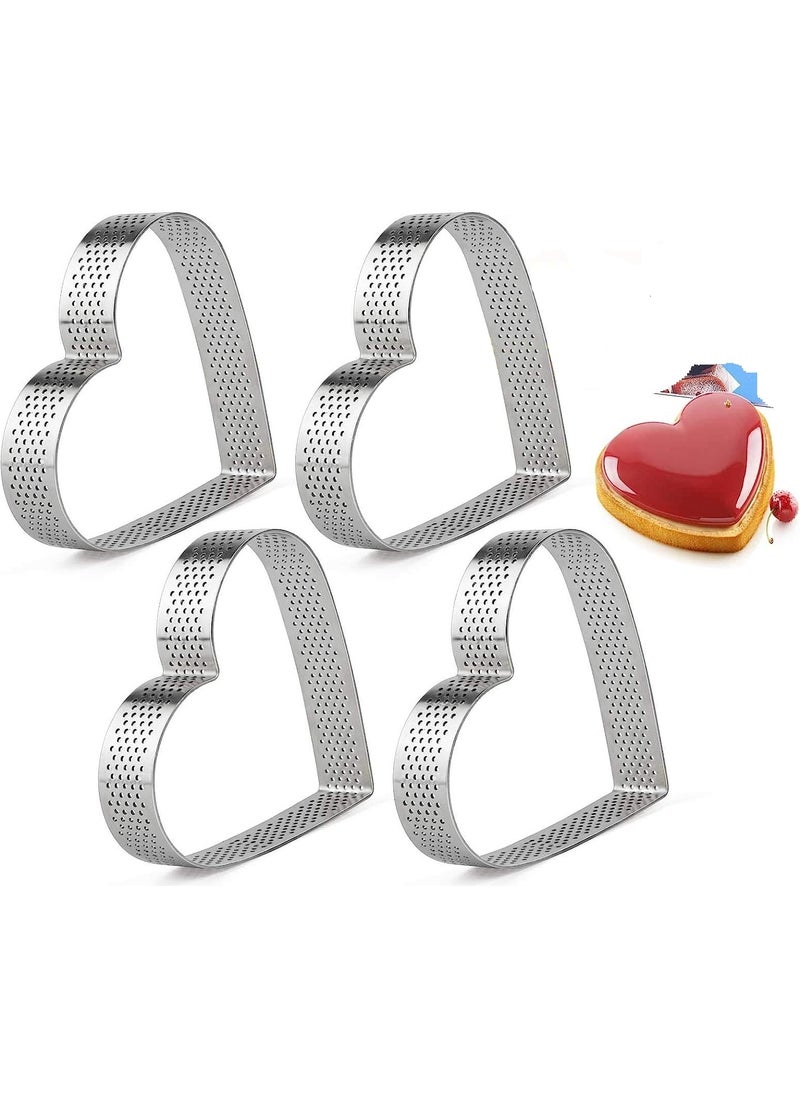 Nar Kalıp Pomegranate Mold Nar Mold Heart Shaped Perforated Trat Mold 4 Pieces Diameter-8 Cm  - Image 2