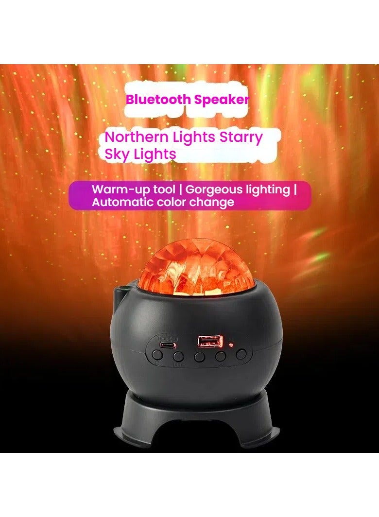 general Round Ball Northern Lights Starry Sky Projection Light Bluetooth Audio Gift Valentine's Day Gift Rotating Atmosphere Light - Image 1