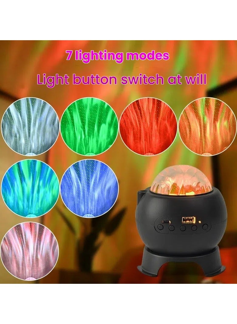general Round Ball Northern Lights Starry Sky Projection Light Bluetooth Audio Gift Valentine's Day Gift Rotating Atmosphere Light - Image 2