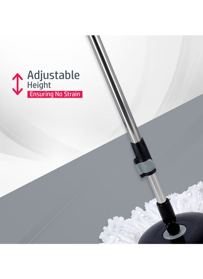 DELCASA Delcasa Nexon Turkey made Spin Easy Microfiber Mop, Telescopic handle, 13 Liter Capacity DC1967, 25 x 29 x 46 cm  - Image 3