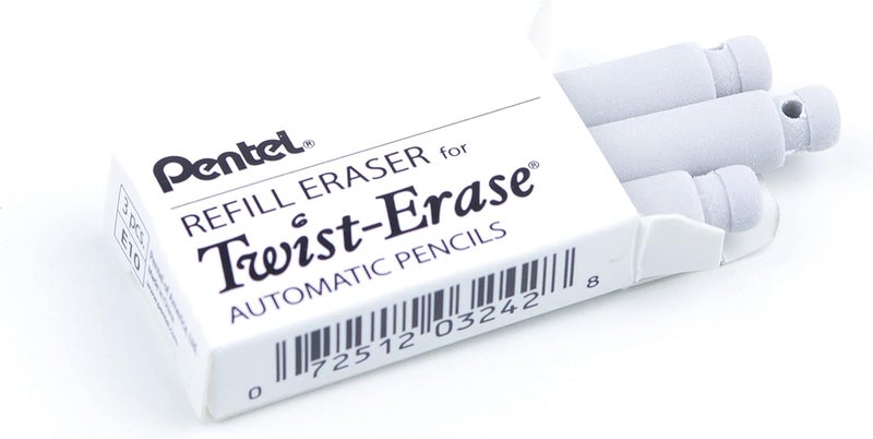 Pentel Refill Erasers Twist-Erase Series Pencils - Pack of 36 (E10) - Image 4