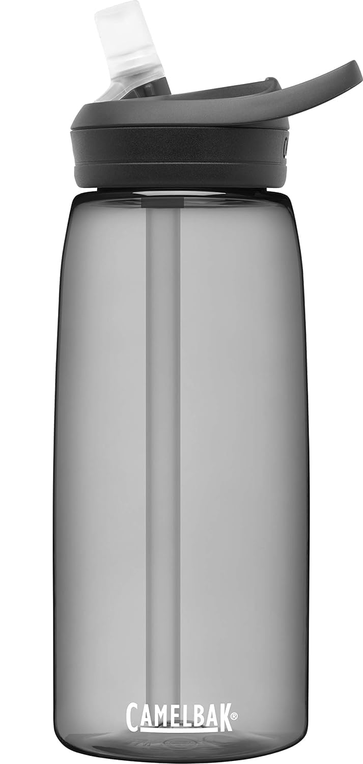 CamelBak eddy+ Water Bottle with Tritan Renew – Straw Top 32oz, Charcoal - Image 1