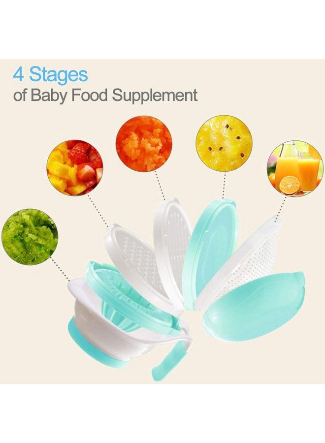 Matyz Versatile Baby Food Maker Set - Toddler Food Mills with Mash Bowl, Hand Masher, Citrus Juicer, Grater - Making Homemade Baby Food - Fruits and Vegetables Masher - No BPA (Mint Green) - Image 3