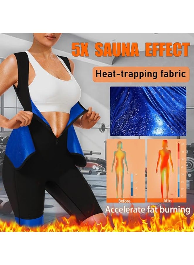 Sauna Suits for Women Full Body Sauna Waist Trainer Vest Workout Sweat Suits Sauna Jumpsuits Slimming Body Shaper - Image 2