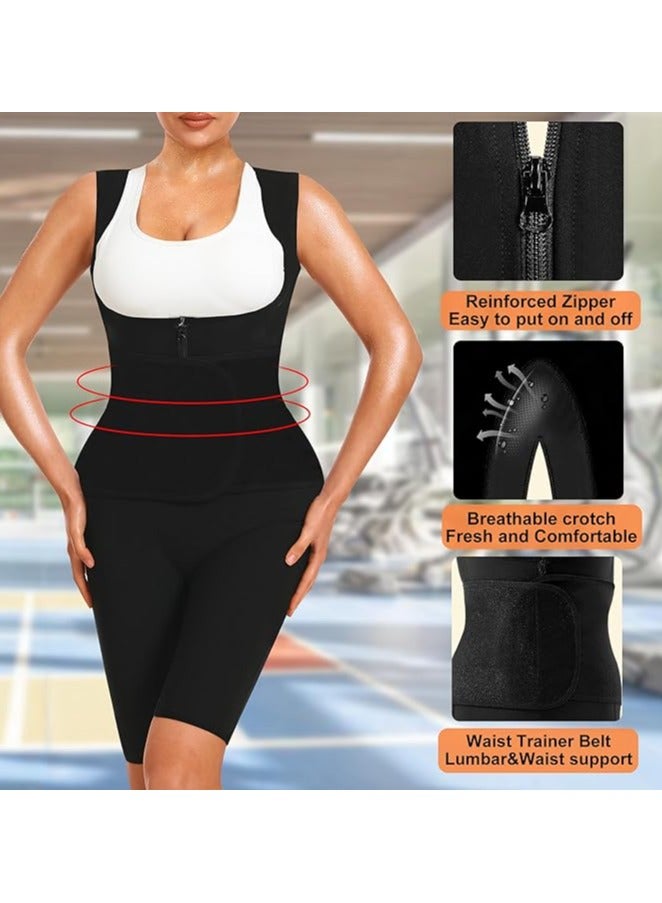 Sauna Suits for Women Full Body Sauna Waist Trainer Vest Workout Sweat Suits Sauna Jumpsuits Slimming Body Shaper - Image 3