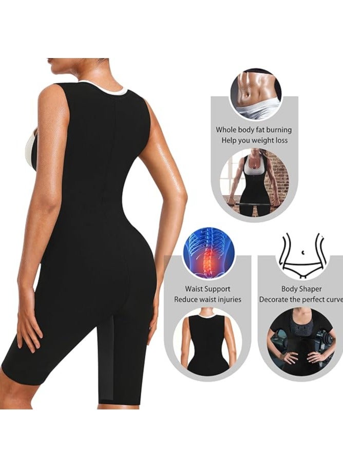 Sauna Suits for Women Full Body Sauna Waist Trainer Vest Workout Sweat Suits Sauna Jumpsuits Slimming Body Shaper - Image 5