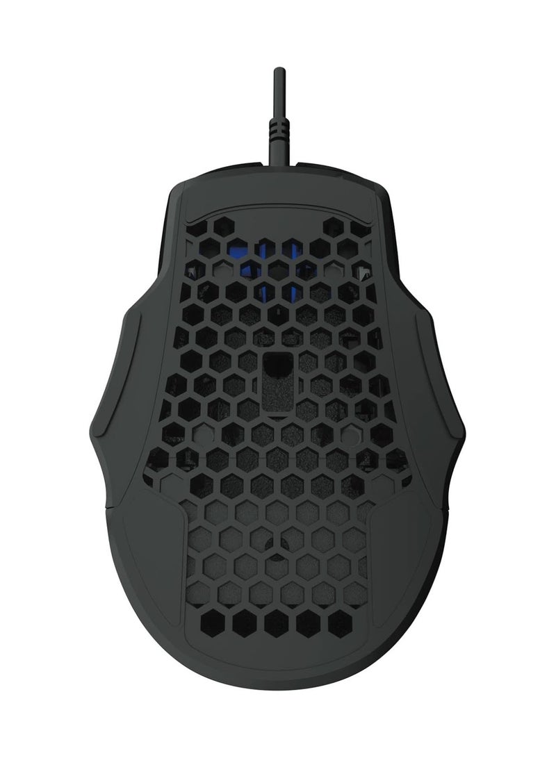 ليكو ماوس ألعاب Lecoo MS107 سلكي RGB LED مضيء بوزن 103 جرام، مادة مضادة للعرق، تصميم مثقوب، مستشعر بصري 3200 ديسيبل متوحد الخواص، 7 أزرار، أسود - Image 2