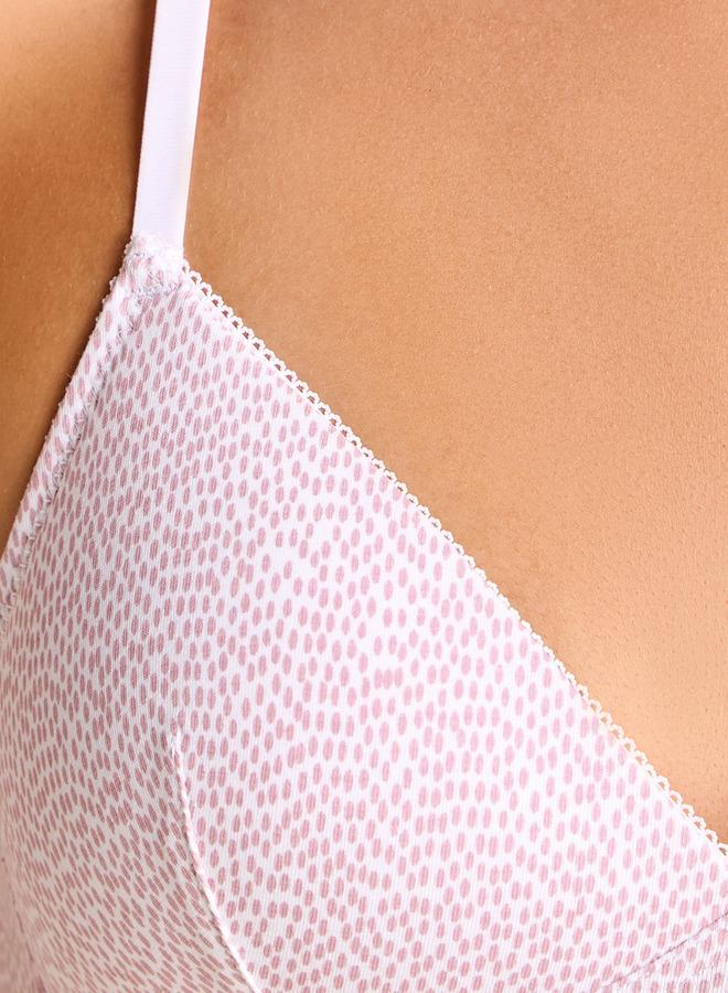 Splash FAV Printed Non-Wired Comfort Demi Bra with Hook and Eye Closure - Image 3