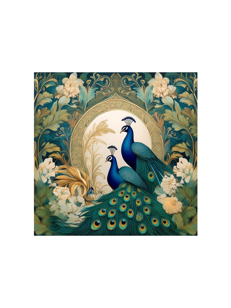 999STORE Majestic Peacocks in Bloom: Elegant Nature-Inspired Canvas Painting for Luxury Home Decor and Floral Wall Art(FLP24X240297) - Image 4