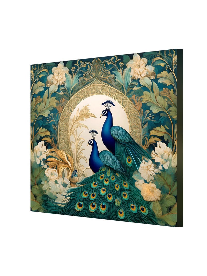 999STORE Majestic Peacocks in Bloom: Elegant Nature-Inspired Canvas Painting for Luxury Home Decor and Floral Wall Art(FLP24X240297) - Image 5