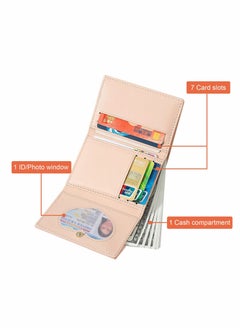 Excefore Small Wallet, Cartoon Cute Wallet for Girls, Trifold Wallet Slim Coin Purse Cash Pocket ID Window, PU Leather Slim Purse  - Image 2