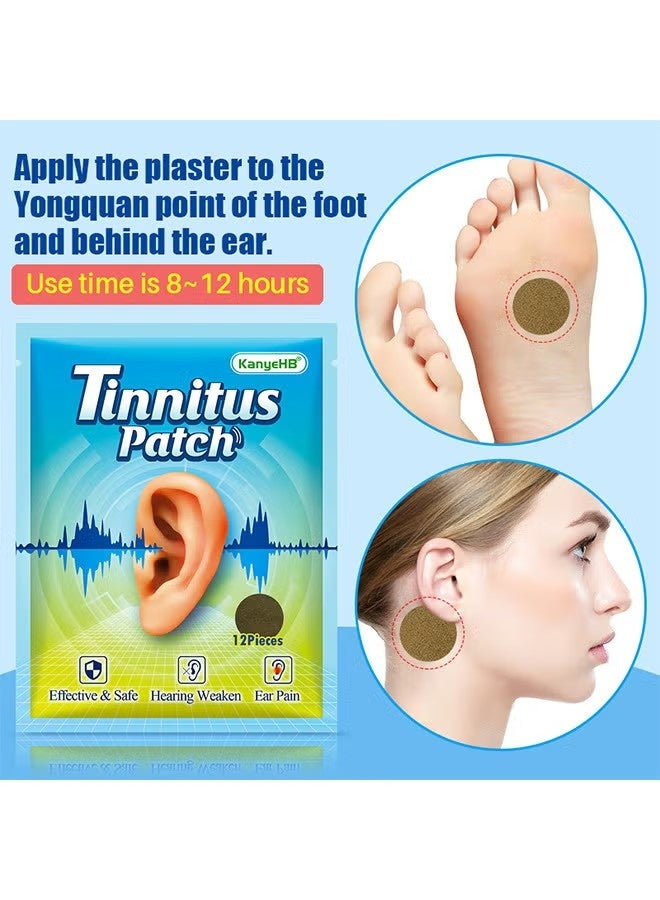 KanyeHB Tinnitus Relief Patches - Ear Patches For Tinnitus - Tinnitus Patch Carsickness Patch All Natural Patch Boost Blood Circulation 24 PCS - Image 1