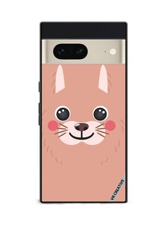 Protective Case Cover For Google Pixel 7 Lama Cartoon Face Design Multicolour
