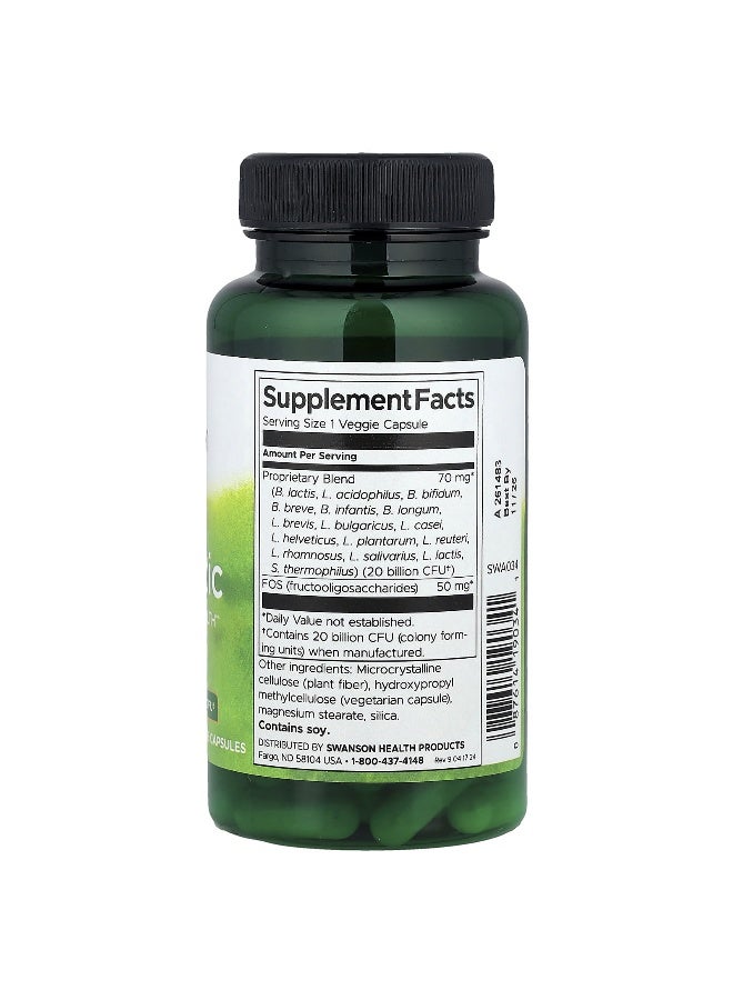 Swanson, Probiotic, 20 Billion CFU, 60 Veggie Capsules - Image 2
