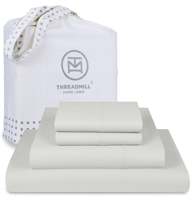 LUXURY SUPIMA COTTON SHEETS LUXURY 1000 THREAD COUNT SOFT 100 COTTON SHEETS FOR QUEEN SIZE BED 4 PC LIGHT GREY BED SHEETS QUEEN SET 5STAR HOTEL QUALITY DEEP POCKET BED SHEETS SET