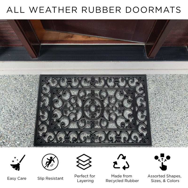 DII Rubber Doormats Collection All Weather, 18x30, Sun Scroll - Image 5
