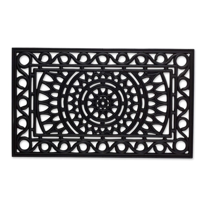 DII Rubber Doormats Collection All Weather, 18x30, Sun Scroll - Image 1