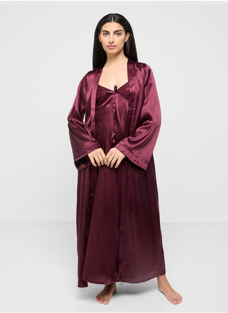 ELLA - Night Slip Dress With Robe - Image 1