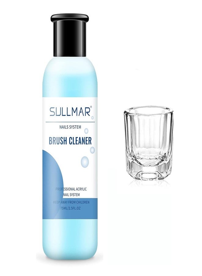 SULLMAR Nail Art Brush Cleaner & Restorer Quickly Clean Gel Nail Brushes Nail Brush Preserver for Any Nail Art Brush DIY Salon at Home 2.5fl.oz - Image 1