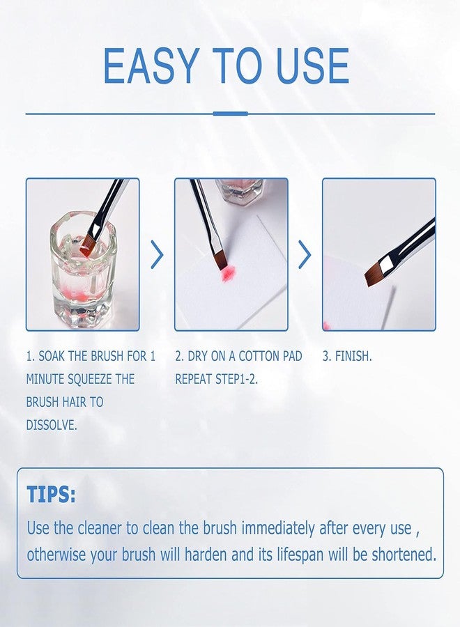 SULLMAR Nail Art Brush Cleaner & Restorer Quickly Clean Gel Nail Brushes Nail Brush Preserver for Any Nail Art Brush DIY Salon at Home 2.5fl.oz - Image 5