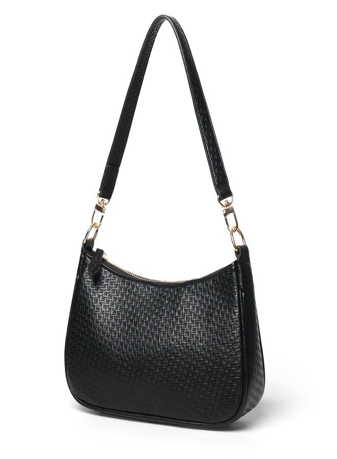 VODIU Clutch Tote Handbags with 2 Removable Straps and Zipper Closure Crossbody Bags Shoulder Purse Handbag for Women, B-black, Medium - Image 1