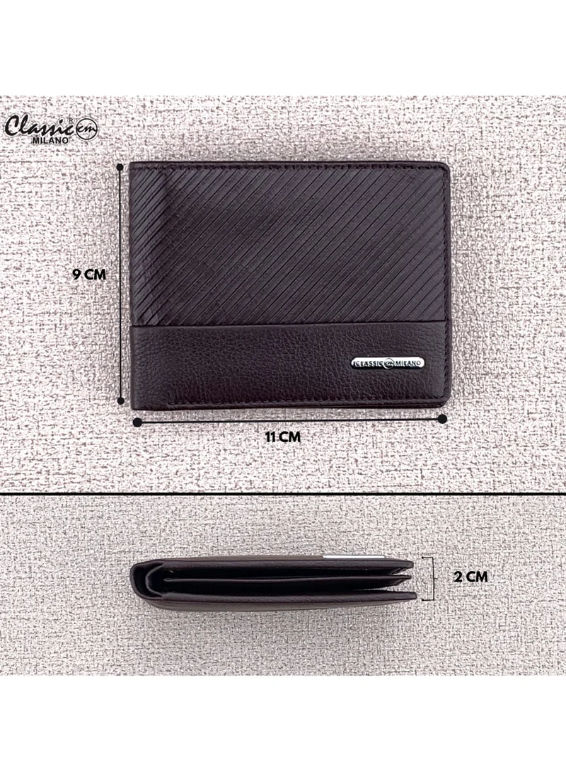 Classic Milano Brown (CNH-9) Classic Milano Genuine Leather Wallet for Men – Slim Bifold Men’s Wallet with RFID Blocking, Multiple Card Slots – Stylish Mens Purse Wallets Gift for Husband, Father for Men | Best Price UAE