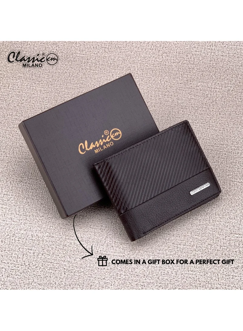Classic Milano Brown (CNH-9) Classic Milano Genuine Leather Wallet for Men – Slim Bifold Men’s Wallet with RFID Blocking, Multiple Card Slots – Stylish Mens Purse Wallets Gift for Husband, Father for Men | Best Price UAE