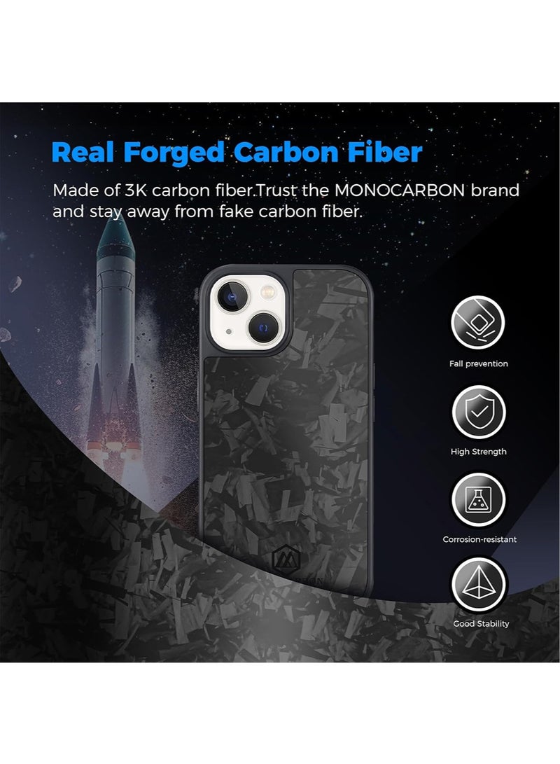 MONOCARBON Forged Real Carbon Fiber for iPhone 15 Case Cover [MagSafe Compatible] Military Grade - Matte Black - Image 4