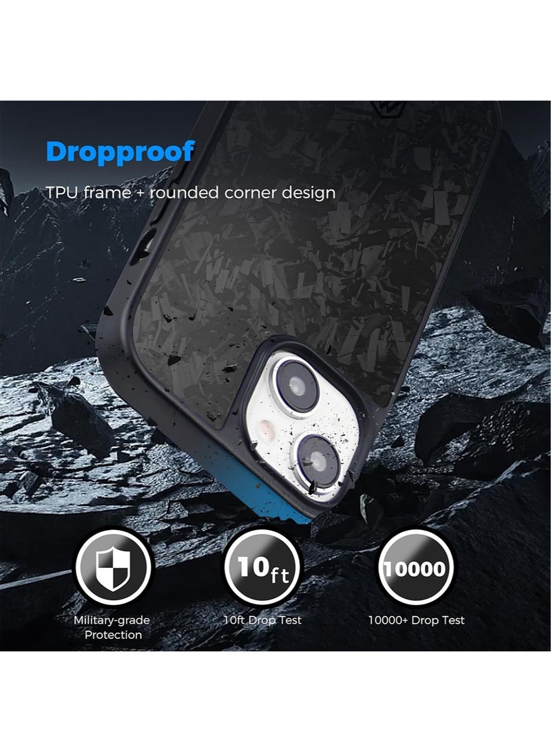 MONOCARBON Forged Real Carbon Fiber for iPhone 15 Case Cover [MagSafe Compatible] Military Grade - Matte Black - Image 5