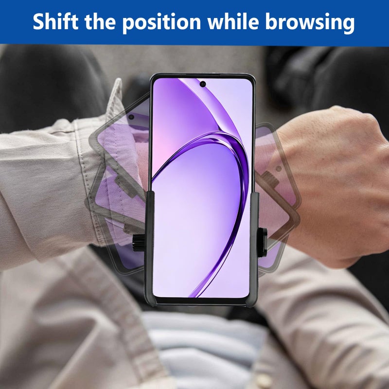 AXIONA ELEMENTS Wristband Phone Holder, No Screen Blocking, 360Â° Rotating Wrist Phone Mount, Memory Lock, Quick Release, for Android, iPhone 17/16/15/14/13 Pro Max/Pro/Mini/12/11/SE/Xs/XR/8 Plus, Fits 4â€“6.7" Phones - Image 2