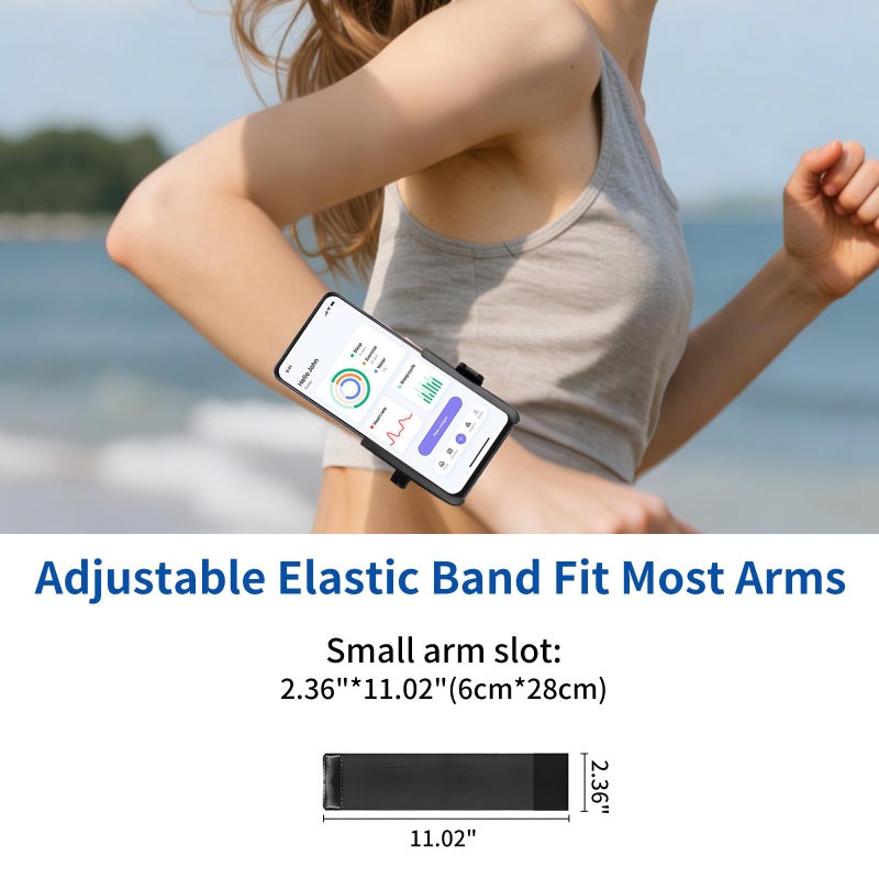 AXIONA ELEMENTS Wristband Phone Holder, No Screen Blocking, 360Â° Rotating Wrist Phone Mount, Memory Lock, Quick Release, for Android, iPhone 17/16/15/14/13 Pro Max/Pro/Mini/12/11/SE/Xs/XR/8 Plus, Fits 4â€“6.7" Phones - Image 4